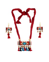 Red Teracotta Necklace Earrings